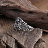 Stainless Steel Gothic Biker Tribal Ring Black Men's Unisex Cross Crown B192