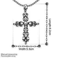 Stainless Steel Necklace Pendant Cross Biker Gothic 23" 3.5MM Lobster Clasp B220