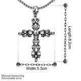 Stainless Steel Necklace Pendant Cross Biker Gothic 23" 3.5MM Lobster Clasp B220