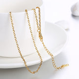 Yellow Gold Plated Necklace Chain 20 Inches 1MM Lobster Clasp B312