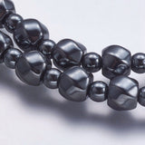 Non-magnetic Synthetic Hematite Beaded Necklaces Magnetic Twist 24'' 61cm Z542