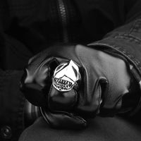 Stainless Steel  Gothic Biker Tribal Ring Black Men's Unisex Alien Teeh B198