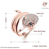 Rose Gold Plated Fashion Ring AAA Zirconia For Women B154