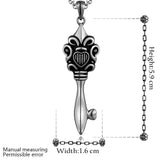 Stainless Steel Necklace Pendant  Biker Gothic 19" Inches 2MM Lobster Clasp B207