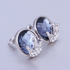 White Gold Zirconia Stud Earrings L73