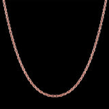 Rose Gold Plated Necklace 25" Inches Chain 1MM Lobster Clasp B328