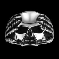 Stainless Steel Antique Gothic Biker Tribal Ring Black Men's Unisex Skull B184