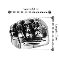 Stainless Steel Antique Gothic Biker Tribal Ring Black Men's Unisex B181