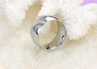 Men's Unisex Stainless Steel Ring Plain Band Silver Size 10 L38