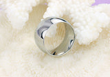 Men's Unisex Stainless Steel Ring Plain Band Silver Size 10 L38