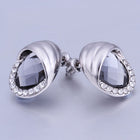 White Gold Zirconia Stud Earrings L71