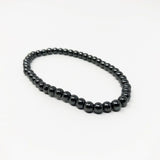 Non-magnetic Hematite Beaded Ball Stretch Bracelet Elastic  P241