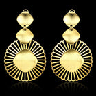 Yellow Gold Plated Earrings Chandelier Latch Back Clasp L611