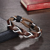 Leather Bracelet 8 Inches 10MM Toggle L486