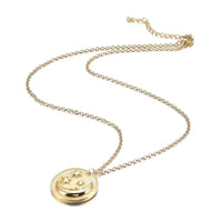 Pendant Necklaces Stainless Steel Moon Star Gold 17.91 inches 45.5cm Z477