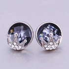 White Gold Zirconia Stud Earrings L73