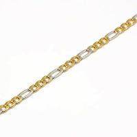 Stainless Steel Figaro Necklace Making 19.49"~21.65" 49.5~55cm 4.5mm Z633