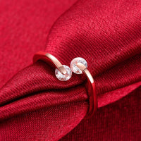 Rose Gold Plated Fashion Ring AAA Zirconia Women B157