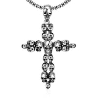 Stainless Steel Necklace Pendant Cross Biker Gothic 23" 3.5MM Lobster Clasp B220