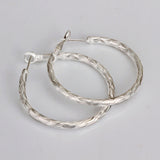 Sterling Silver Plated  Hoop Pierced Earrings L3