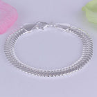 Unisex Women's Sterling Silver Plated r Bracelet 8 Inches 8MM Lobster L4