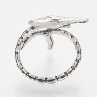 Alloy Cuff Finger Ring Swordfish Antique Silver Size 9 Adjustable 19mm P400