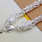 Women's Unisex Sterling Silver Link Chain 8 Inches Lobster Bracelet L59