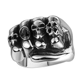 Stainless Steel Antique Gothic Biker Tribal Ring Black Men's Unisex B181