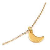 Pendant Necklace Stainless Steel Pendants Lobster Moon Gold  18" Z518