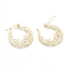 Leverback Hoop Earrings Real 18K Gold 30x27x1mm 1mm P215