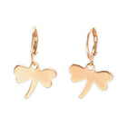304 Stainless Steel Leverback Earrings Dragonfly Gold 28mm Pin: 1mm A157