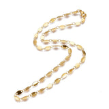 Stainless Steel Chain Necklaces Lobster Horse Eye Gold 16.61 inches 42.2cm Z554