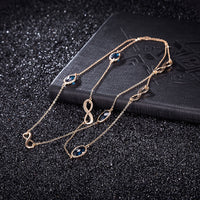 Yellow Gold Plated Necklace Chain AAA Zirconia Lobster Clasp B388