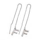 Stainless Steel Stud Earrings Earrings Ear Threads Alphabet Initial Letter Z314