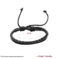 Leather Bracelet Adjustable Size 9MM Lace up  L471