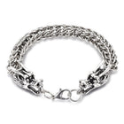 Alloy Wheat Bracelet Lobster Dragon Antique Bronze Silver 8.4" 21.5cm Z254