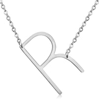 Stainless Steel Women's Unisex 18 Inch Necklace Pendant Letter Lobster Clasp S1