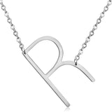 Stainless Steel Women's Unisex 18 Inch Necklace Pendant Letter Lobster Clasp S1