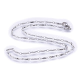 Stainless Steel Necklace Enamel Lobster Ion Plating Rectangle 17.7" 45cm Z638