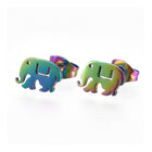 Stainless Steel Stud Earrings Earring Backs Elephant 6.5x10mm Pin: 0.7mm A175