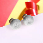Rose Yellow Gold Platinum Plated Earrings Stud Push Back Clasp L642