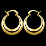 Rose Gold Latch Back Hoop Bali Earrings L125