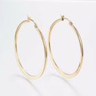 Stainless Steel Hoop Earrings Stainless Steel Gold Silver 1.8" Inch 1mm P205