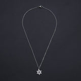 Stainless Steel Pendant Necklace Lobster Star of David Silver 15.7" 1.5mm P67