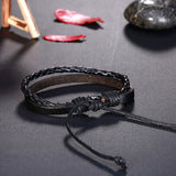 Leather Bracelet Adjustable Size 9MM Lace up  L471