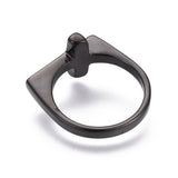 304 Stainless Steel Finger Rings Cross Gold Black Silver Size 7-12 17-21mm  A47