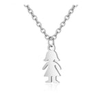 304 Stainless Steel Pendant Necklace Girl Stainless Steel Color 16" 1mm A400