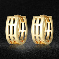 Gold Platinum Hoop Earrings 13.5x12x6mm  0.8mm P187