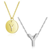 Stainless Steel Women's Unisex 18 Inch Necklace Pendant Letter Lobster Clasp S3