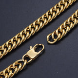 304 Stainless Steel Curb Twisted Chain Necklace Lobster Gold 18-26" 10mm  A417